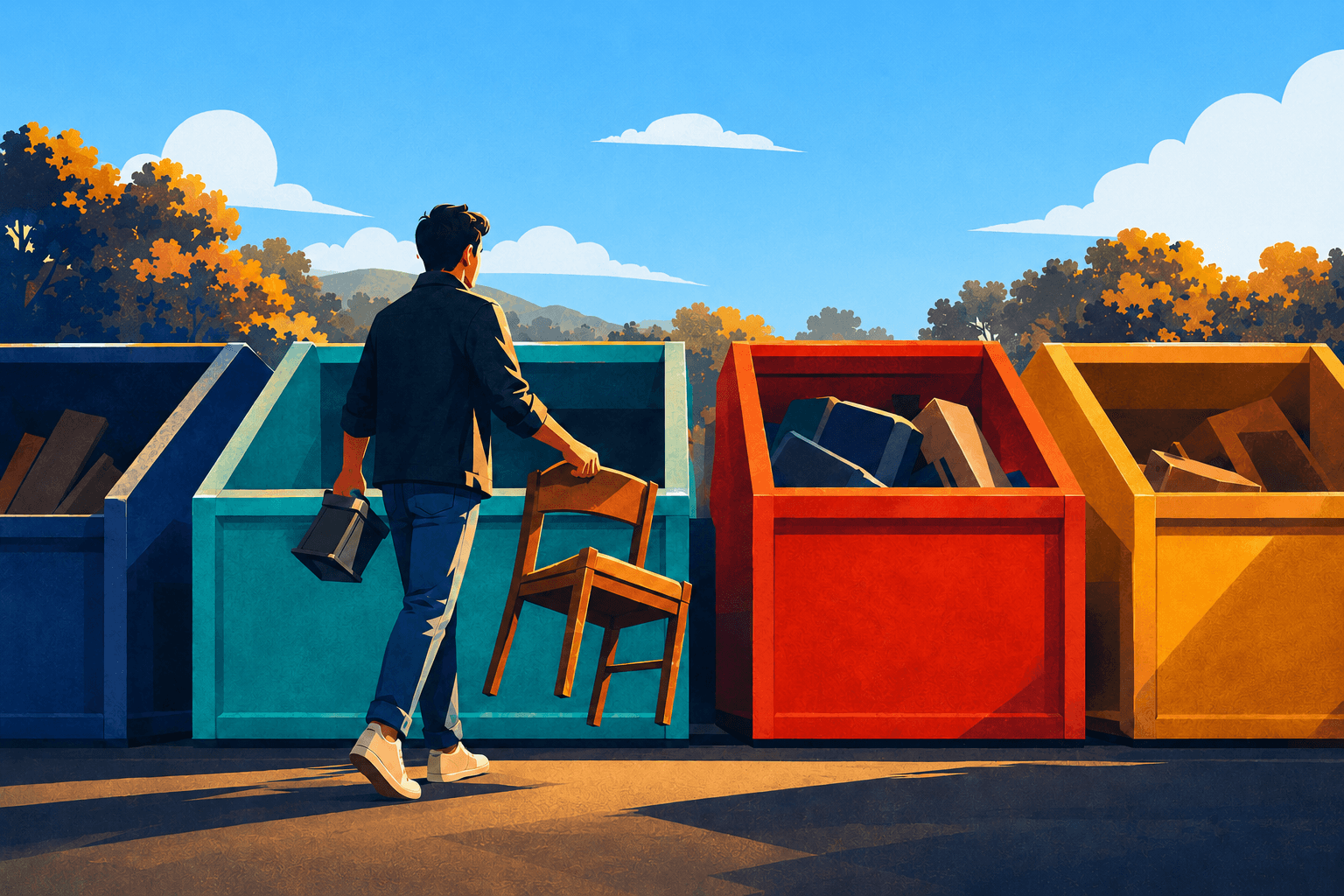 Anlieferung am Recyclinghof