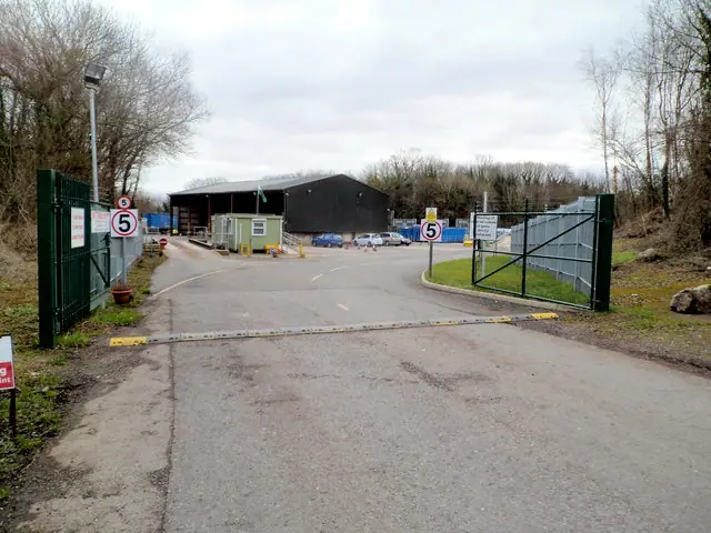 Five Lanes Household Waste Recycling Centre in Llanvair-Discoed
