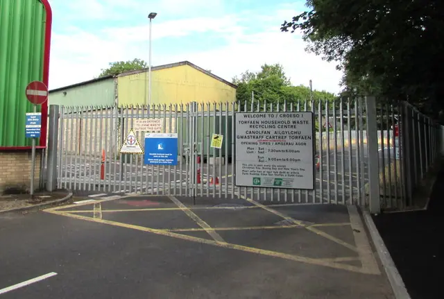 Household waste recycling centre · Pontypool · Panteg Way – Pontypool